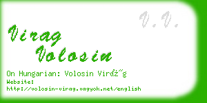 virag volosin business card